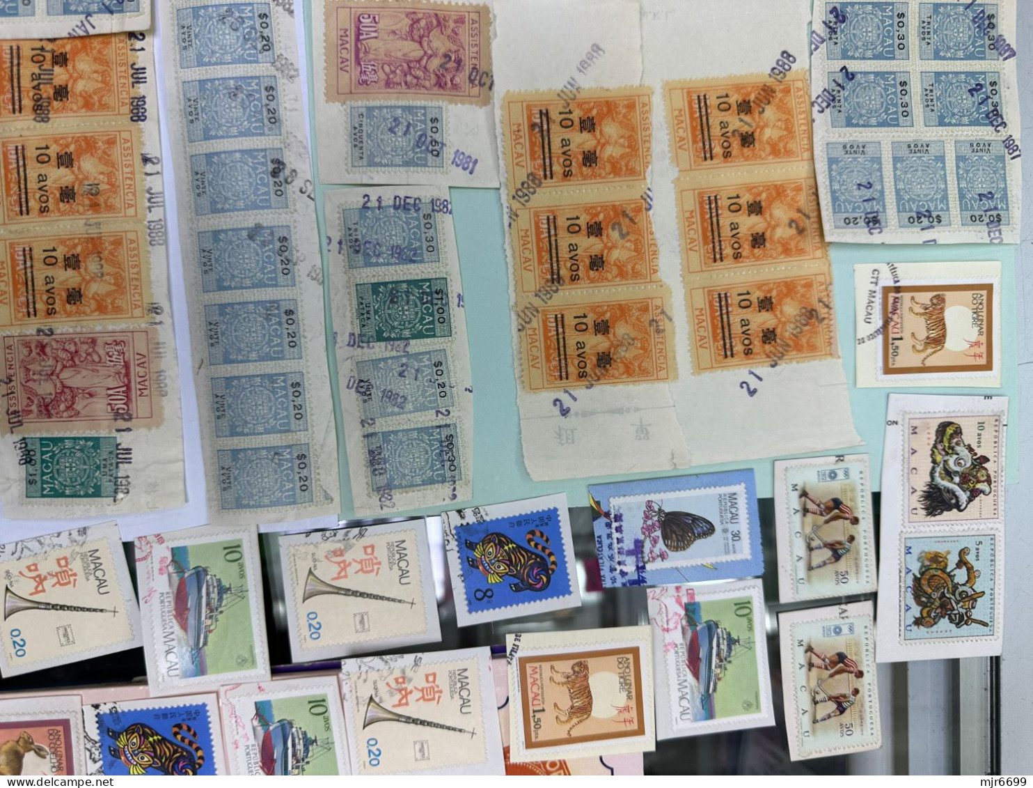 MACAU LOT OF STAMPS AND REVENUES ON PAPER, PLEASE SEE THE PHOTOS, AS LOW AS 50CENTS EACH - Colecciones & Series