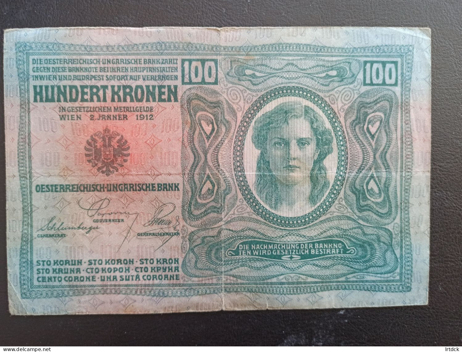 Billet Autriche 100 Kronen 1912 - Oesterreich