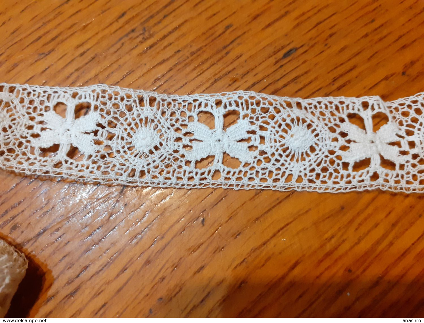 DENTELLE Ancienne GALON Bordure Crochet / 1.25 M X 24 Mm  De Large / COUTURE MERCERIE - Spitzen Und Stoffe