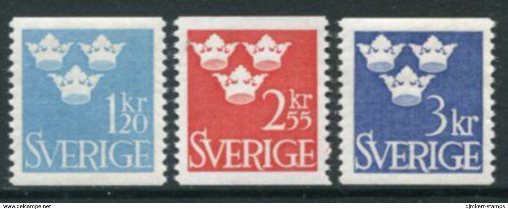 SWEDEN 1964 Definitive: Crowns MNH / **.  Michel 525-27 - Nuevos