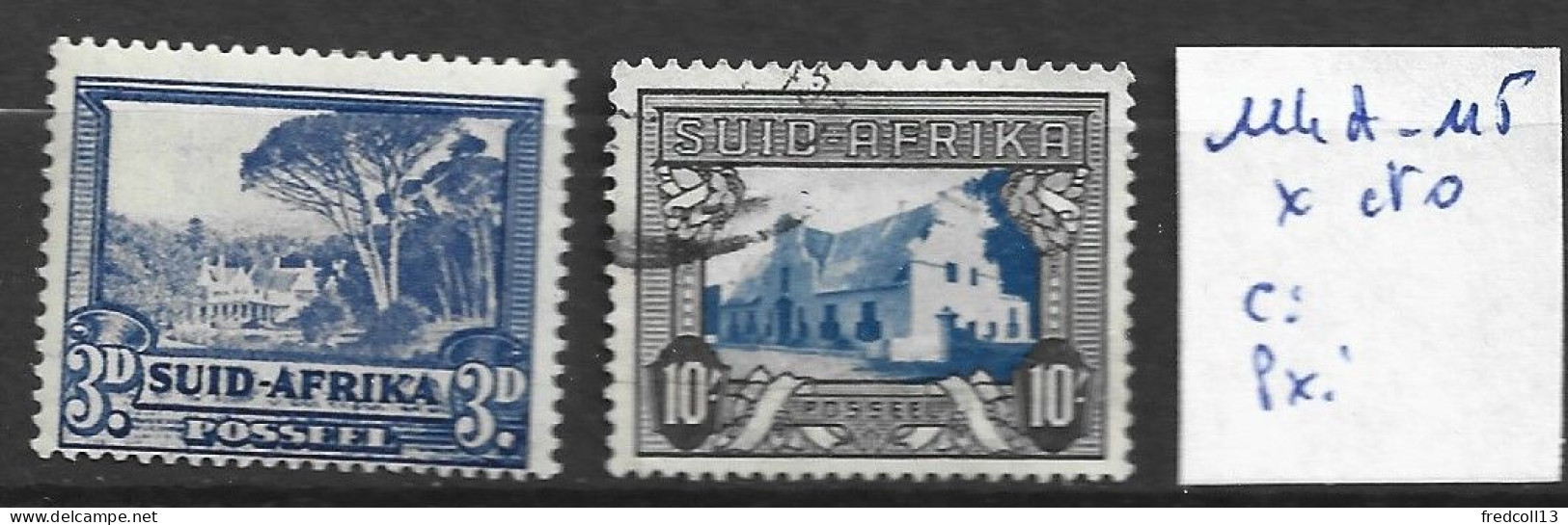 AFRIQUE DU SUD 114A-115 * Et Ob Côte 2.70 - Unused Stamps