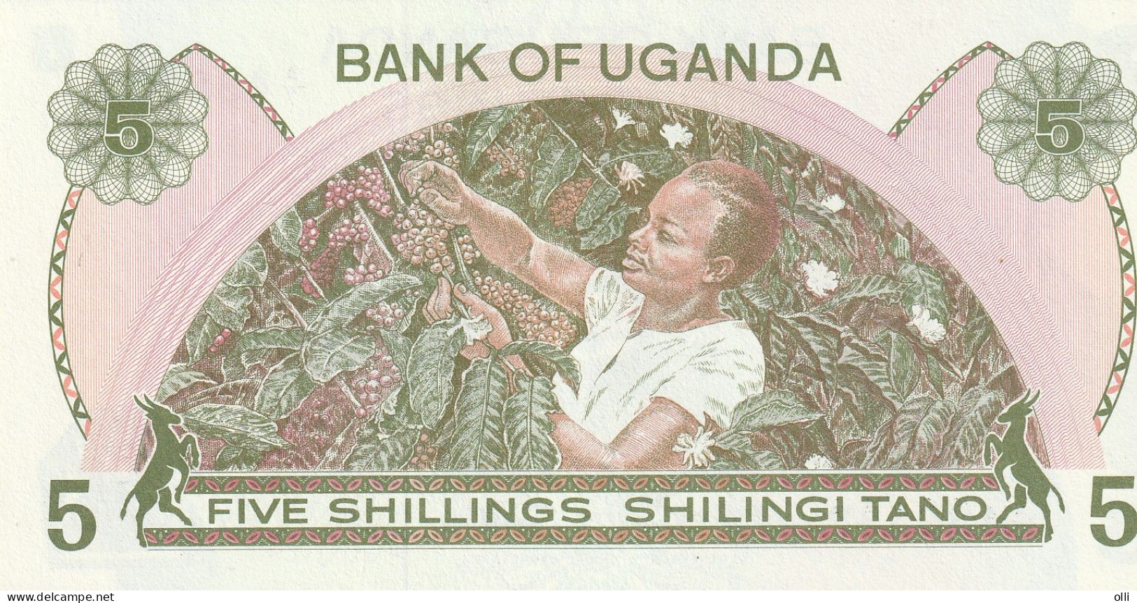 Uganda 5 Shillings 1982 P-15 UNC - Oeganda