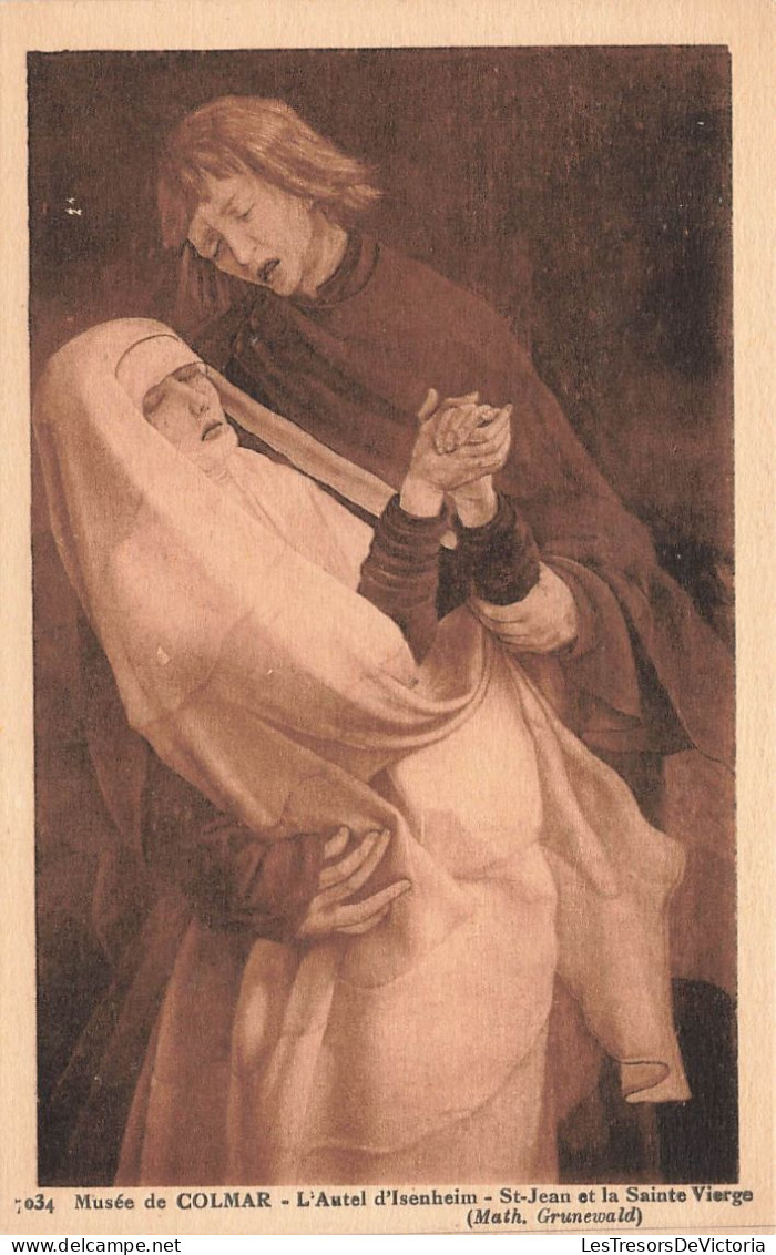 PEINTURES - TABLEAUX - Musée De Colmar - L'Autel D'Isenheim - Saint-Jean Et La Sainte Vierge - Carte Postale Ancienne - Peintures & Tableaux