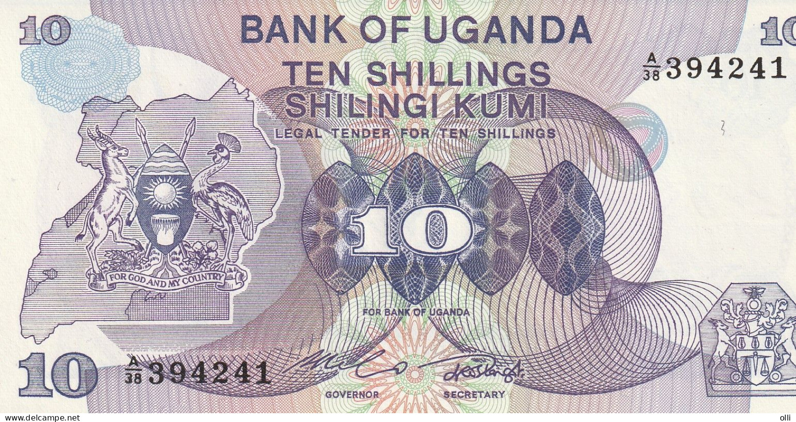 Uganda 10 Shillings 1982 P-16 UNC - Uganda