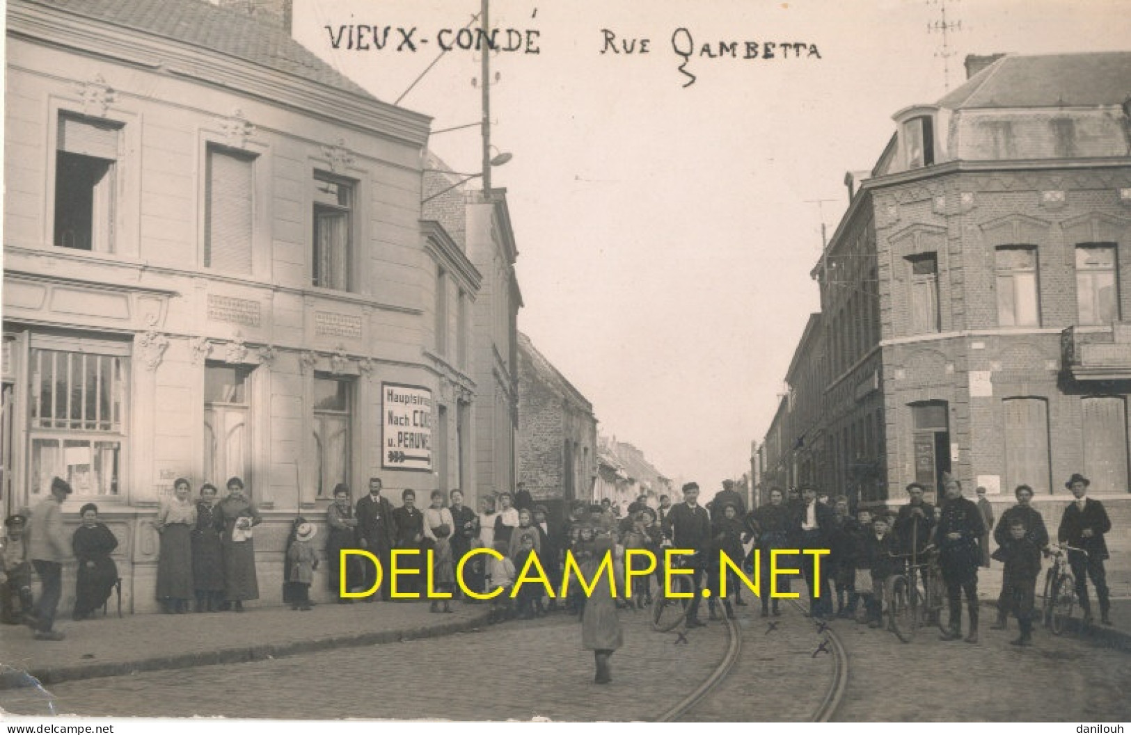 59 // VIEUX CONDE    Carte Photo   Rue Gambetta - Conde Sur Escaut