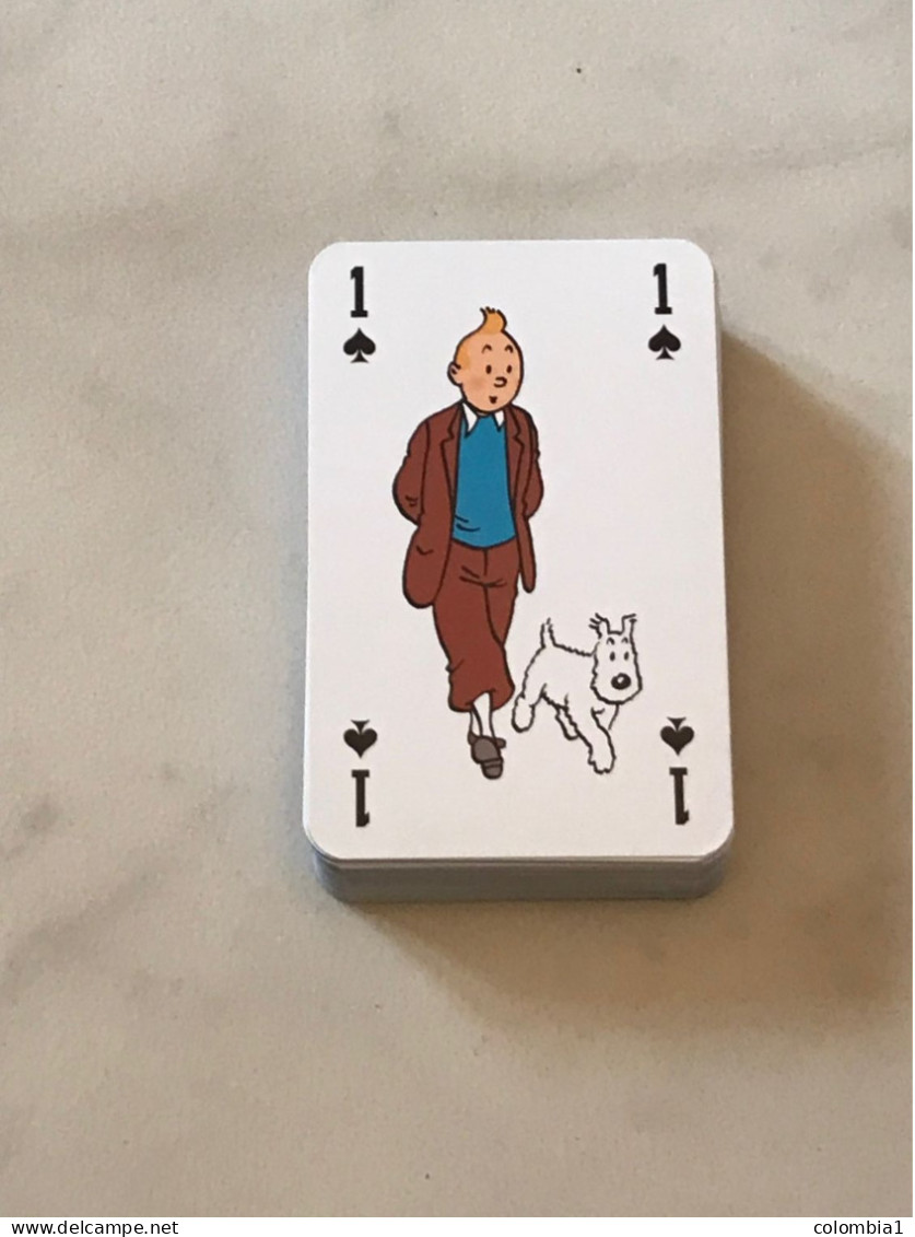 2 JEUX De 54 Cartes TINTIN En Voiture Sous Coffret - 54 Cartes