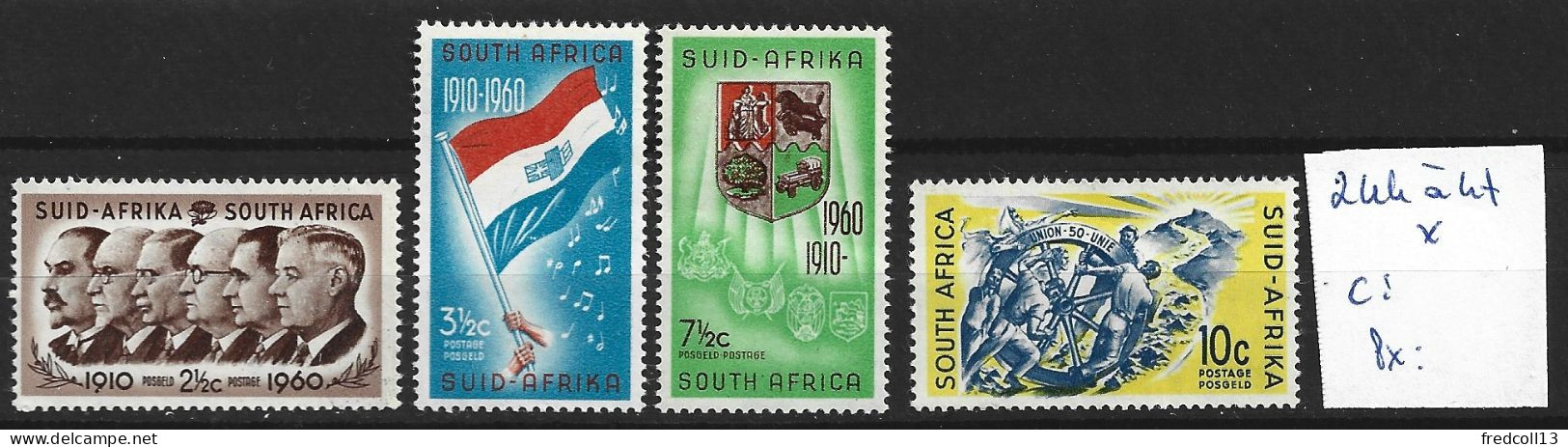 AFRIQUE DU SUD 244 à 47 * Côte 1.75 € - Unused Stamps