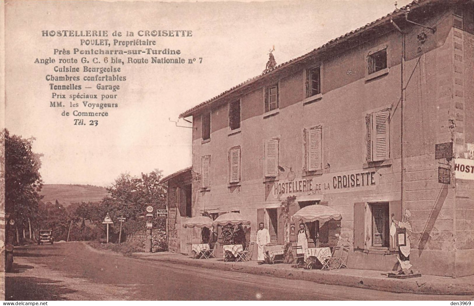 Près PONTCHARRA-sur-TURDINE (Rhône) - Hostellerie De La Croisette, Poulet Propriétaire - Pontcharra-sur-Turdine