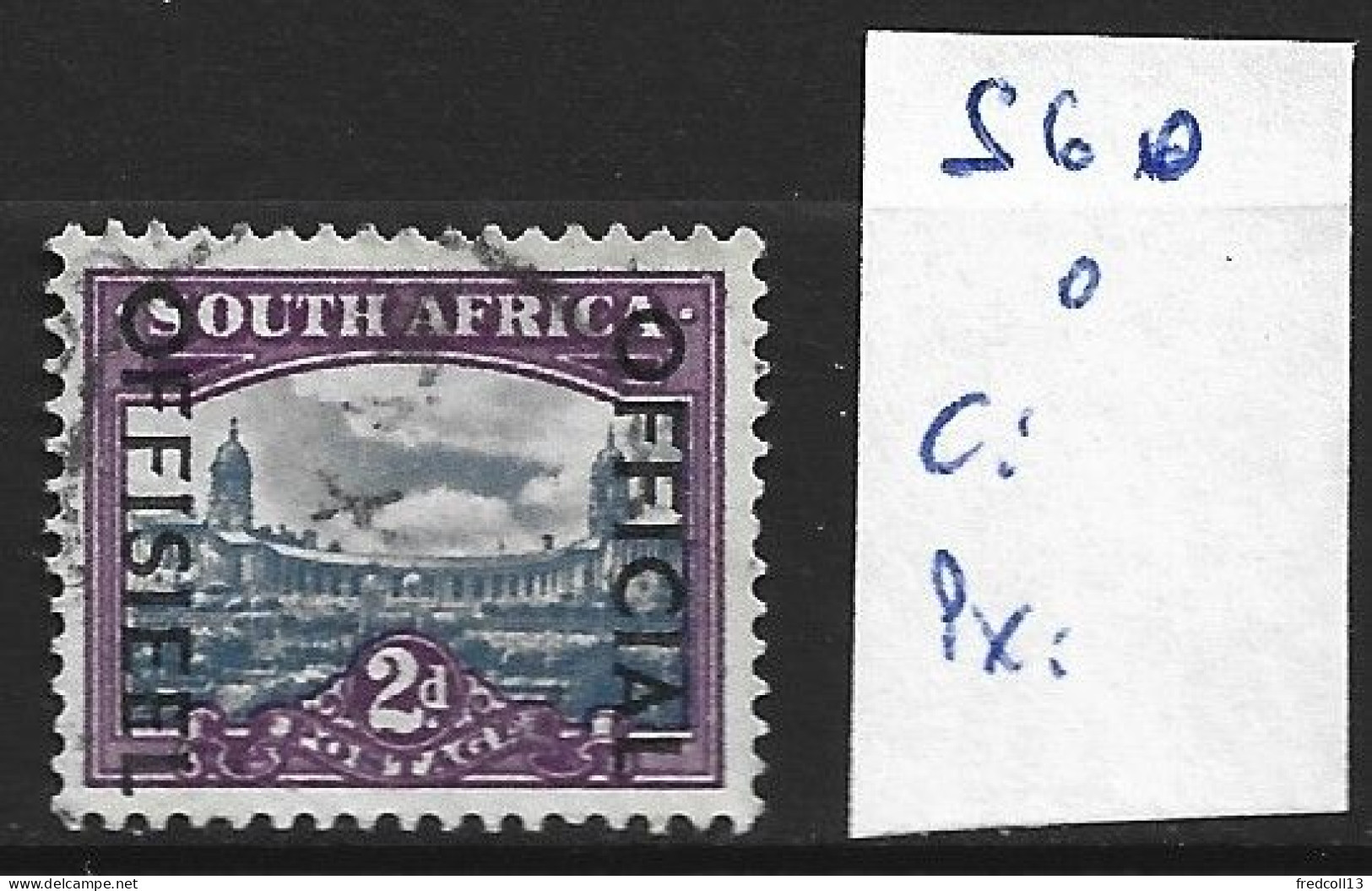 AFRIQUE DU SUD SERVICE 60 Oblitéré Côte 0.20 € - Posta Aerea