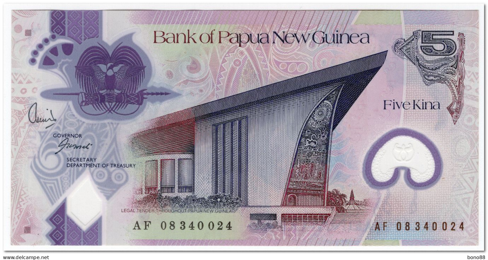 PAPUA NEW GUINEA,5 KINA,2008,P.29a,UNC - Papouasie-Nouvelle-Guinée