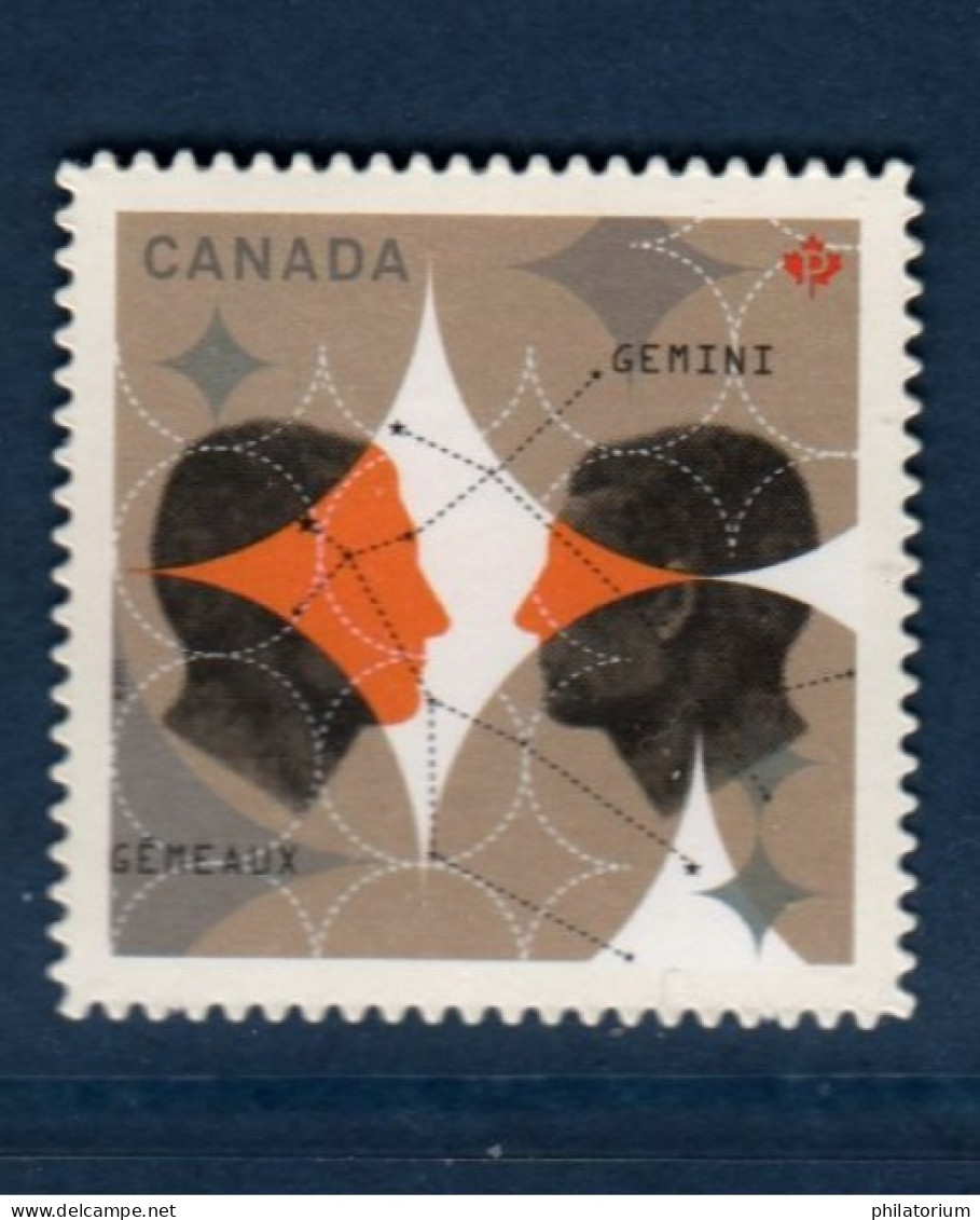 Canada, Yv 2603, Mi 2723, **, Autocollant, Zoodiaque, Gémeaux, - Neufs