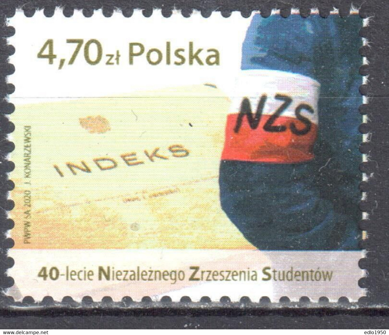 Poland 2020 - 40th Anniv, Of The Independent Students Association - Mi.5249 - MNH(**) - Neufs