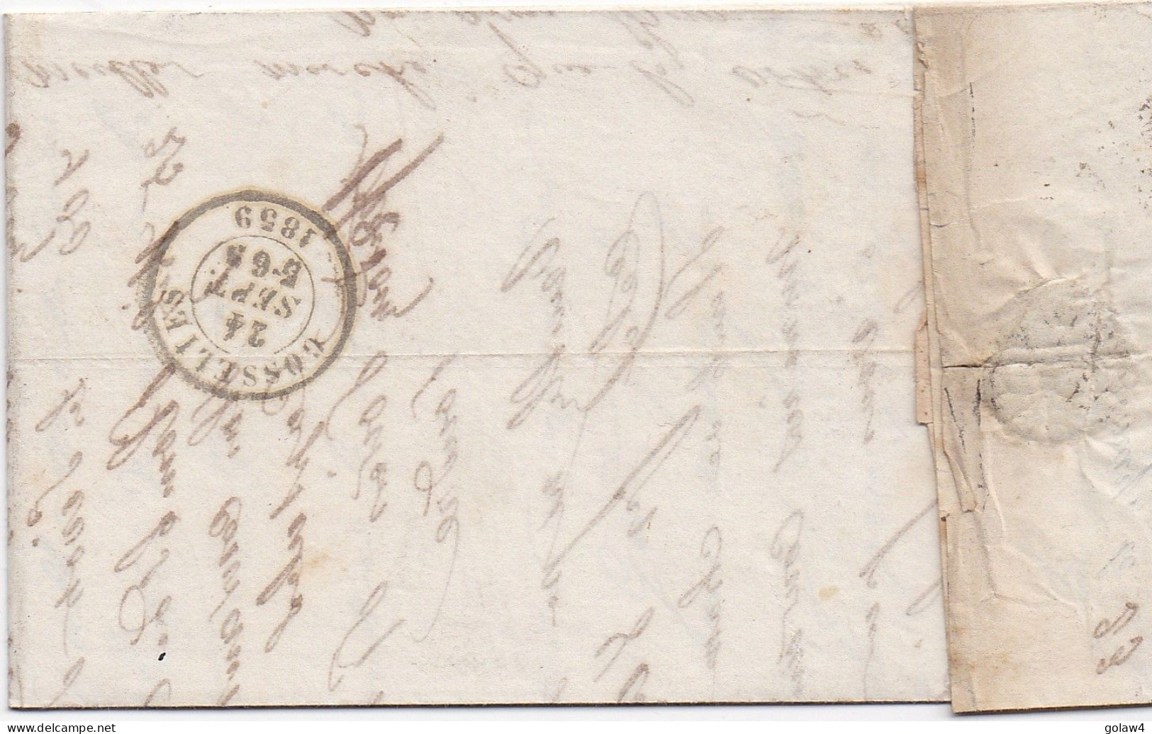 34622# BELGIQUE LEOPOLD MEDAILLON N°11 LETTRE Obl 27 CHIMAY 1859 Pour GOSSELIES - 1849-1865 Medaillons (Varia)