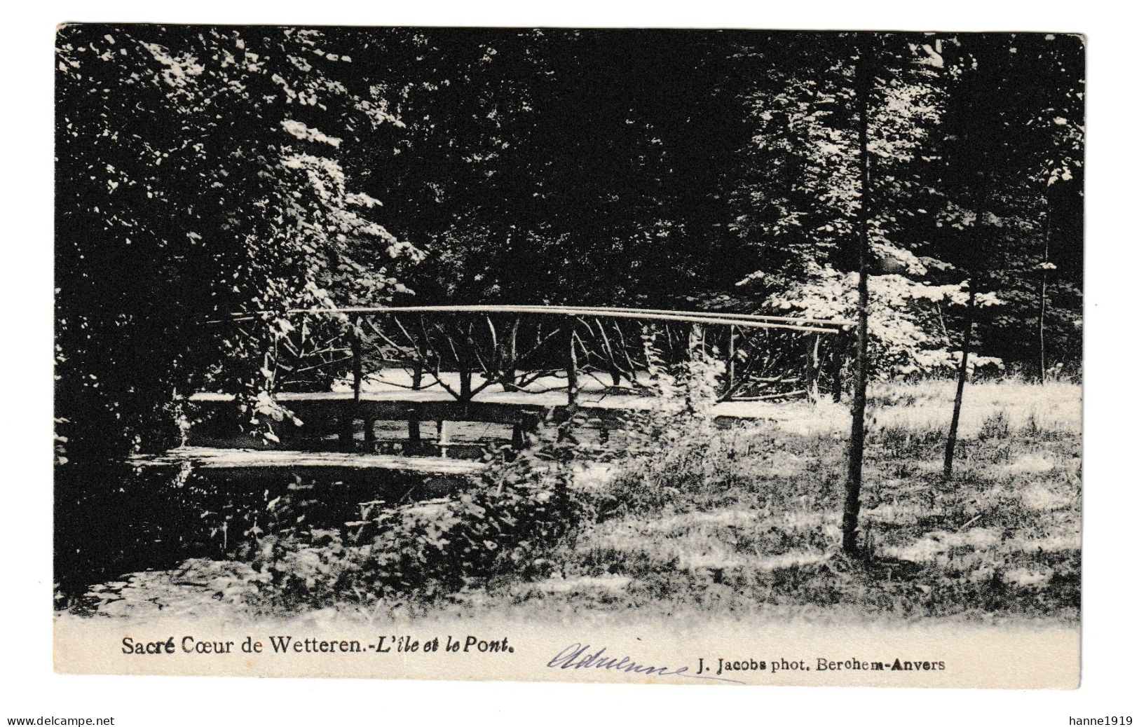 Wetteren Sacré Coeur L' Ile Et Le Pont Briefstempel 1910 Wetteren Htje - Wetteren