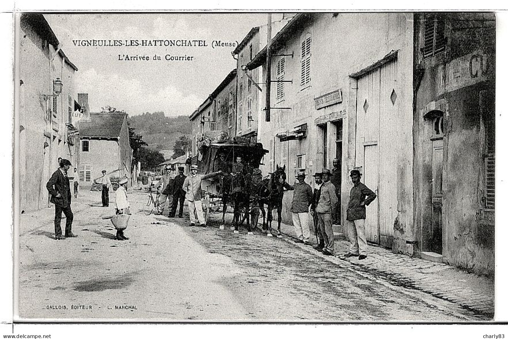 55-VILLENEUVE-LES-HATTONCHATEL-ARRIVEE DU COURRIER  REF 643 - Vigneulles Les Hattonchatel