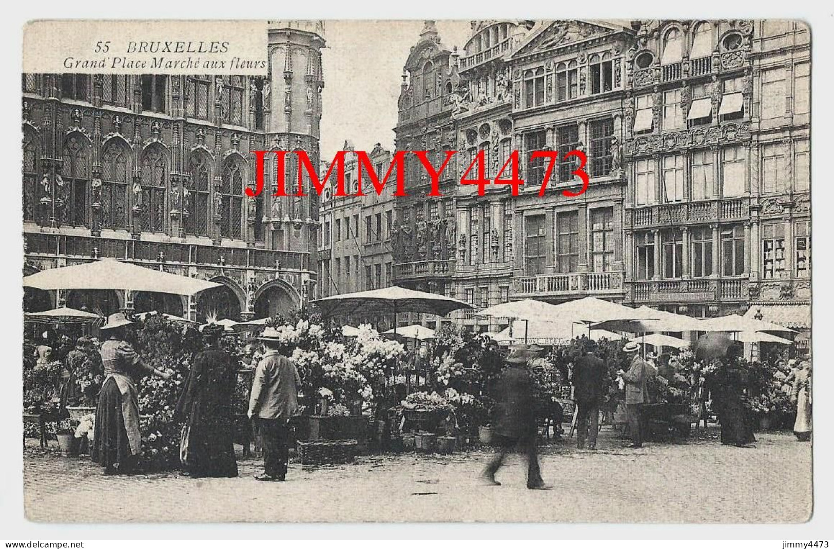 CPA - BRUXELLES - Grand' Place, Marché Aux Fleurs ( Place Bien Animée ) N° 55 - - Markten