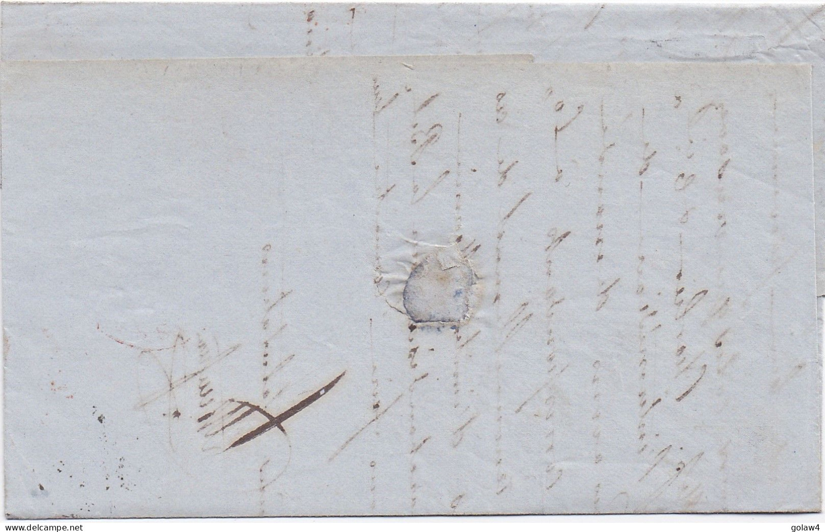 34640# BELGIQUE LEOPOLD MEDAILLON N°7 LETTRE Obl 73 LIEGE 1855 Pour GOSSELIES - 1849-1865 Medaillons (Varia)