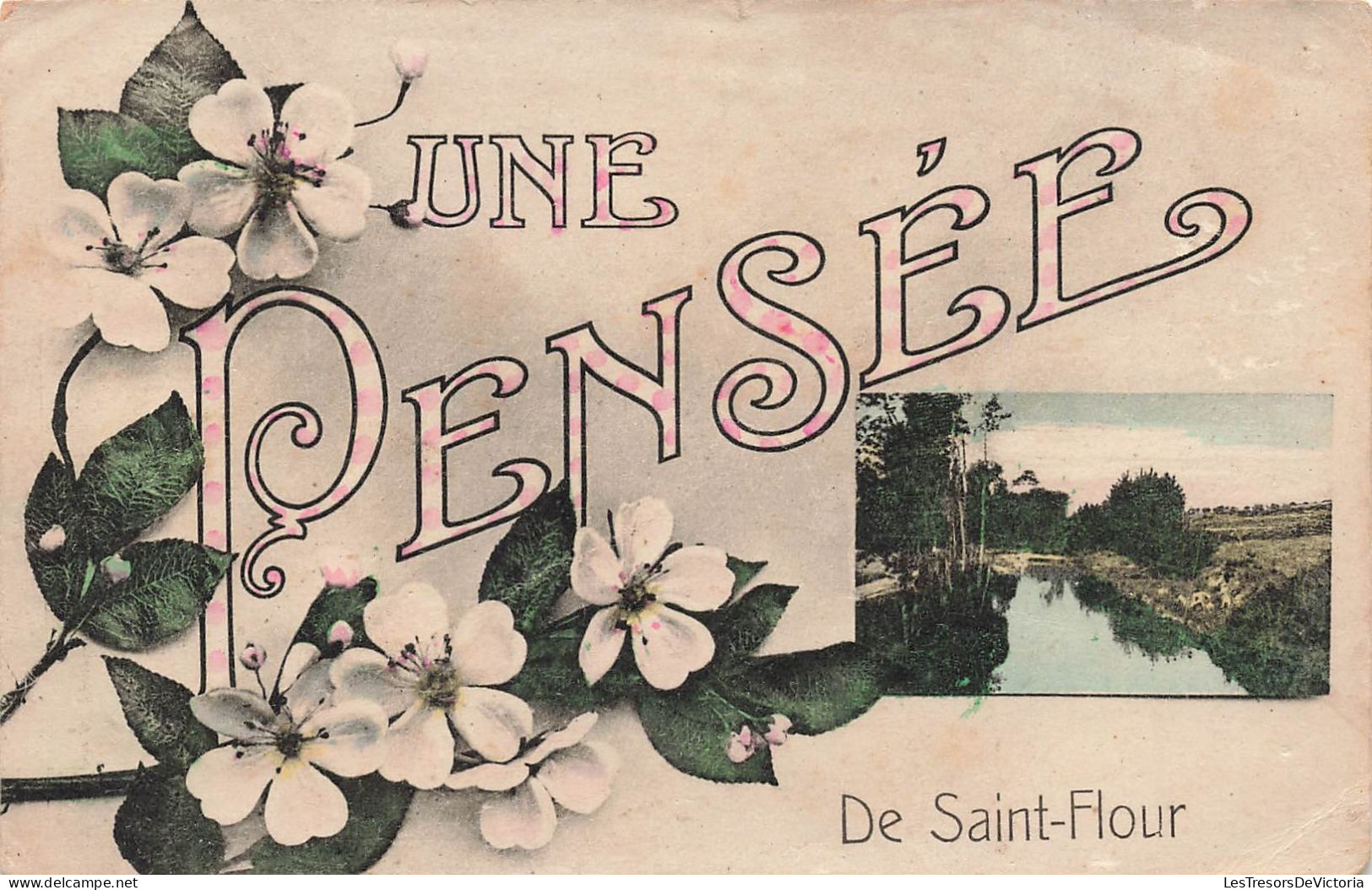 FRANCE - Saint Flour - Une Pensé De Saint Flour - Colorisé - Carte Postale Ancienne - Saint Flour