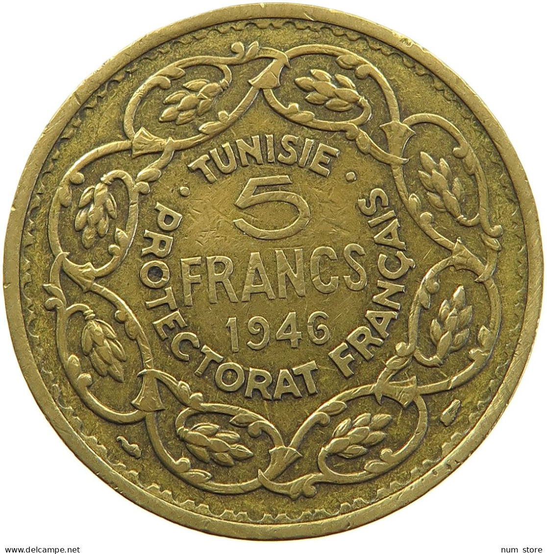 TUNISIA 5 FRANCS 1946  #c067 0193 - Tunisie