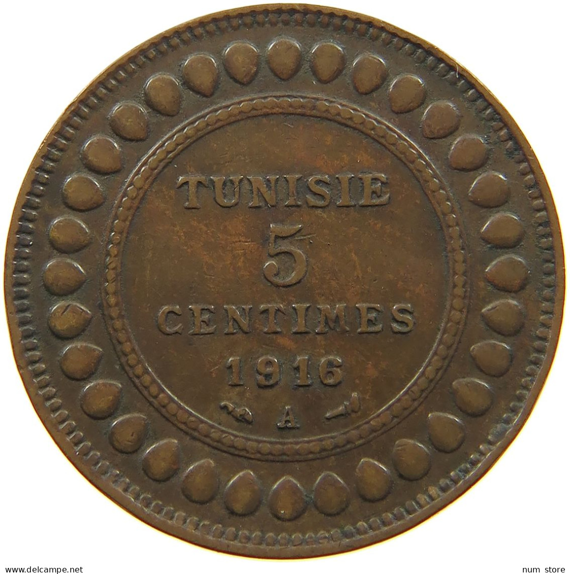 TUNISIA 5 CENTIMES 1916  #a032 0019 - Tunisie