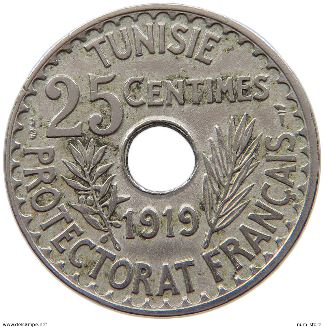 TUNISIA 25 CENTIMES 1919  #a018 0079 - Tunisie