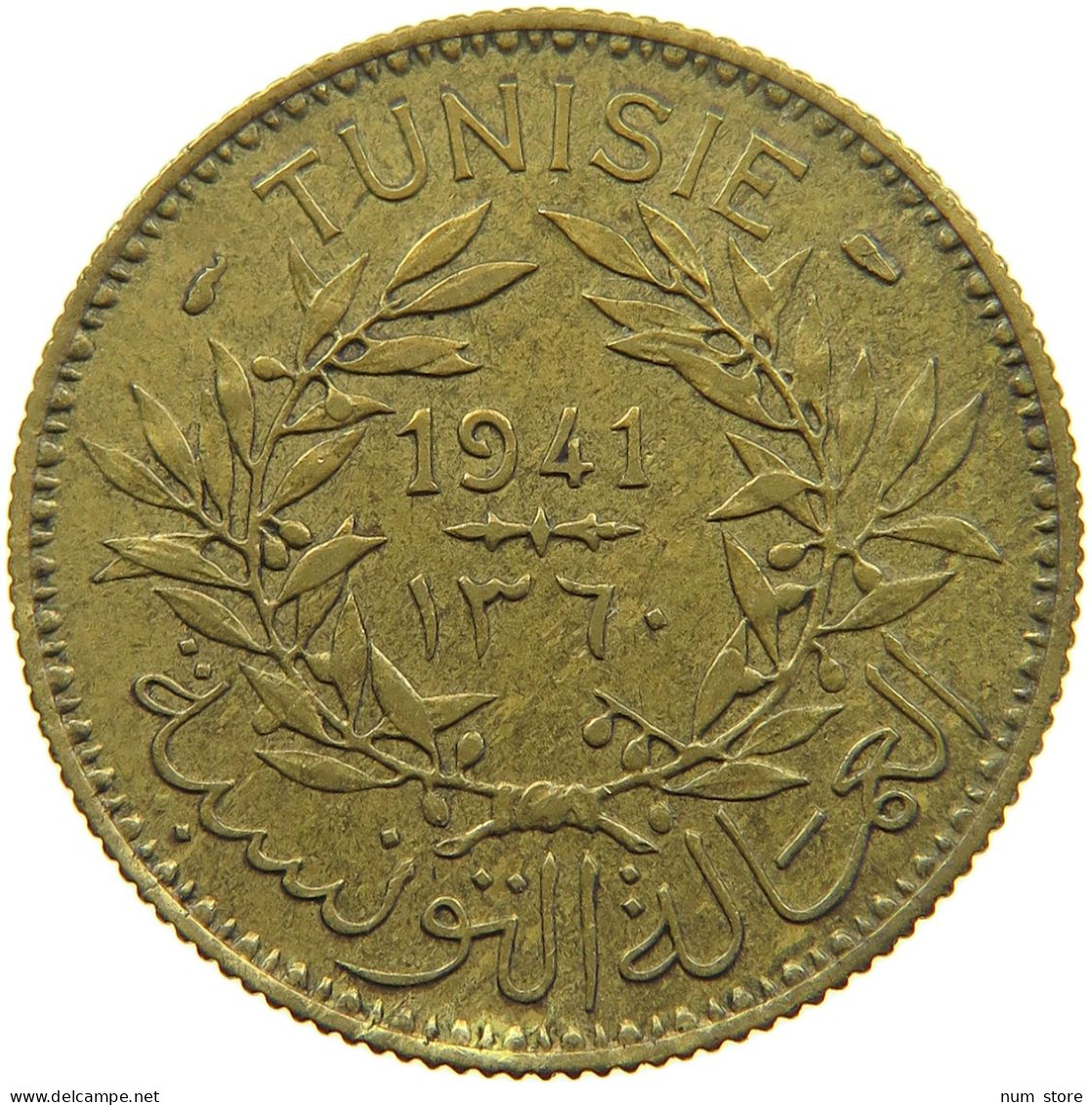 TUNISIA 2 FRANCS 1941  #a093 0723 - Tunisie