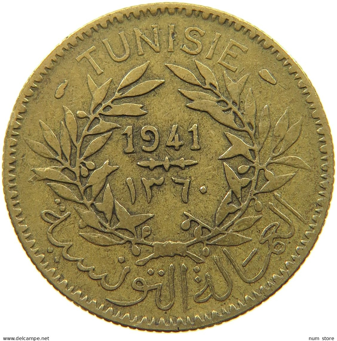 TUNISIA 2 FRANCS 1941  #a047 0089 - Tunisie