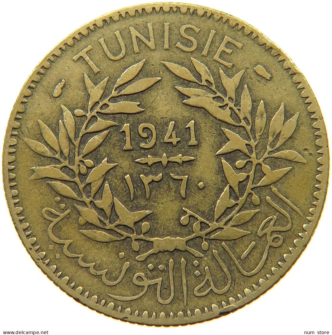 TUNISIA 2 FRANCS 1941  #a018 0865 - Tunisie