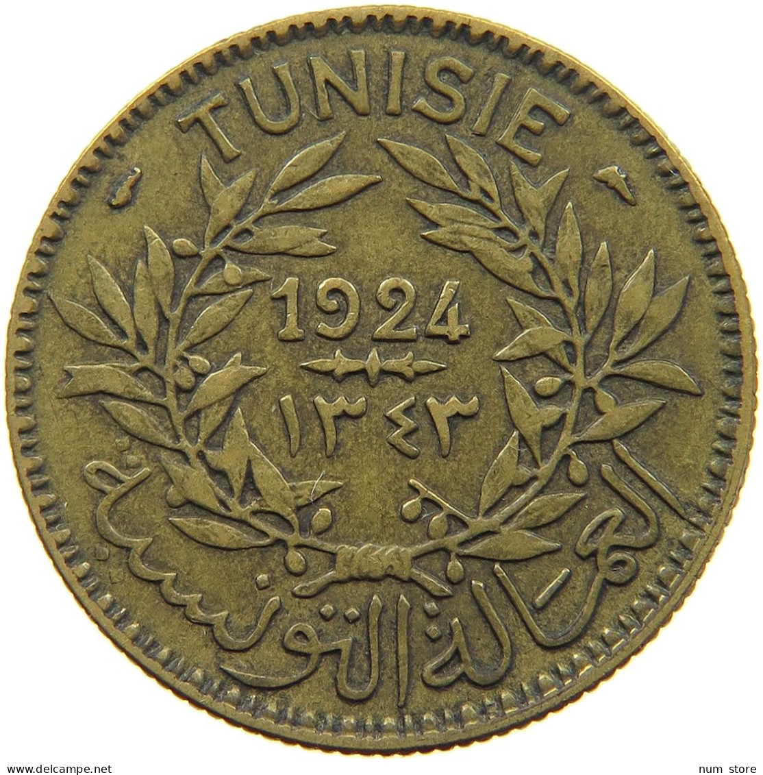 TUNISIA 2 FRANCS 1924  #a093 0719 - Tunisie