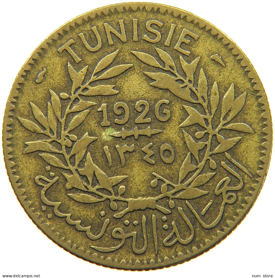 TUNISIA 2 FRANCS 1926  #a034 0345 - Tunisie