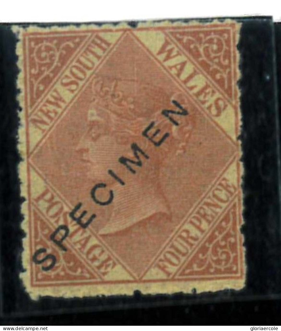 P2071 - NEW SOUTH WALES , SG 203/4 MLH , WITH DIAGONAL OVERPRINT SPECIMEN, UNUSUAL!! - Nuovi