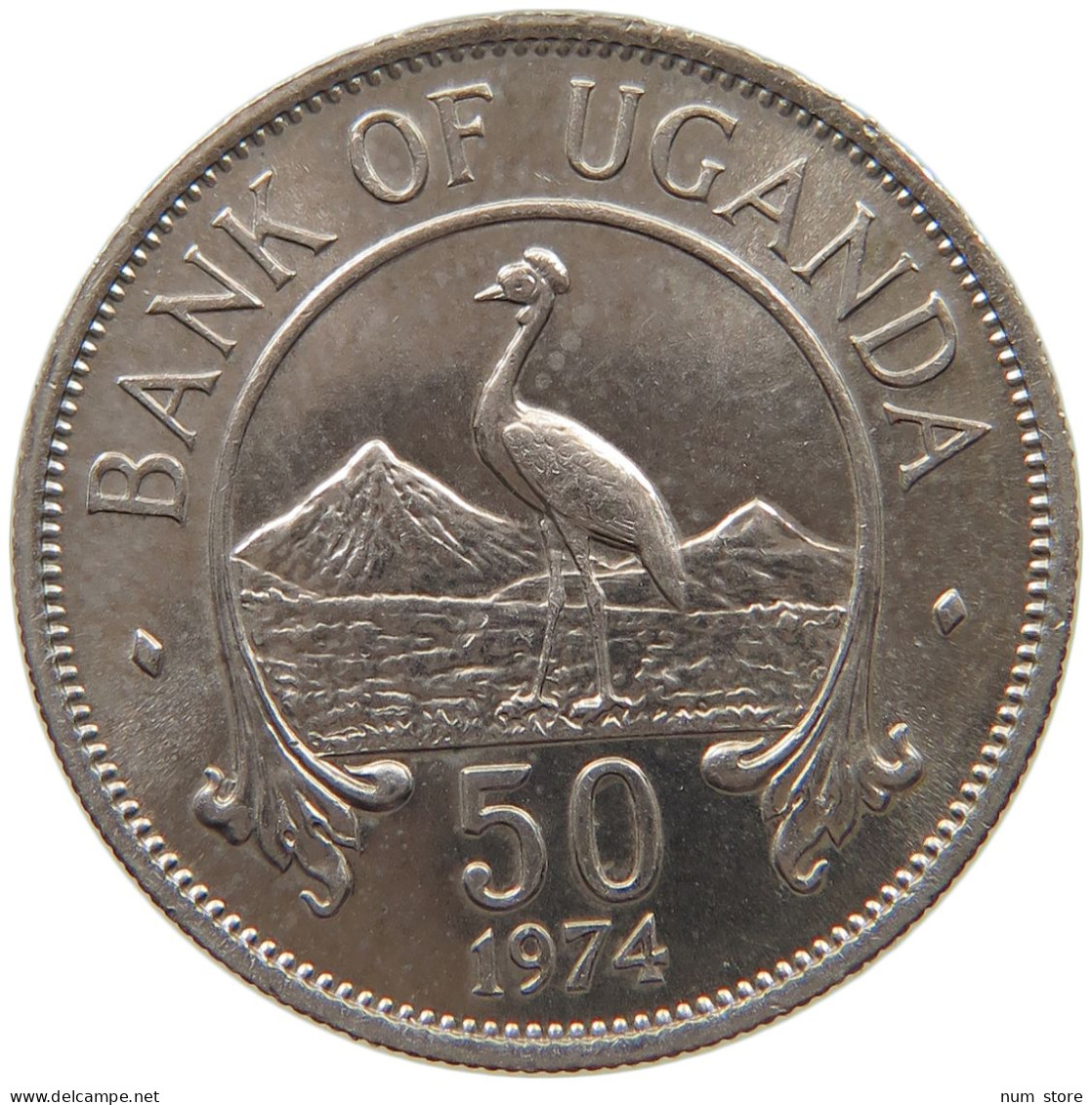 UGANDA 50 CENTS 1974  #c033 0469 - Uganda