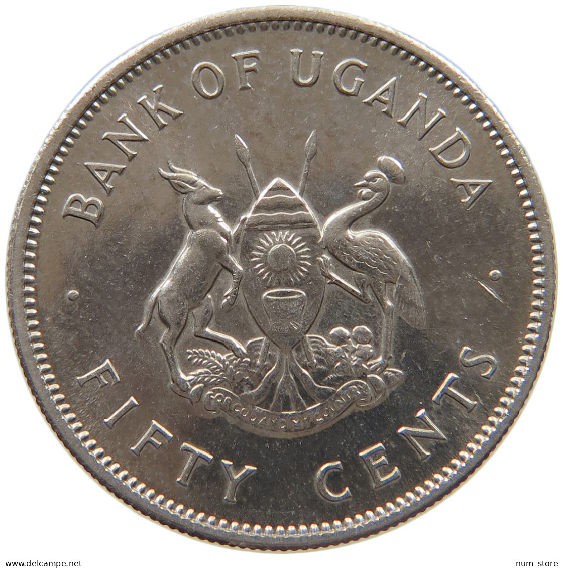 UGANDA 50 CENTS 1974  #c033 0469 - Uganda