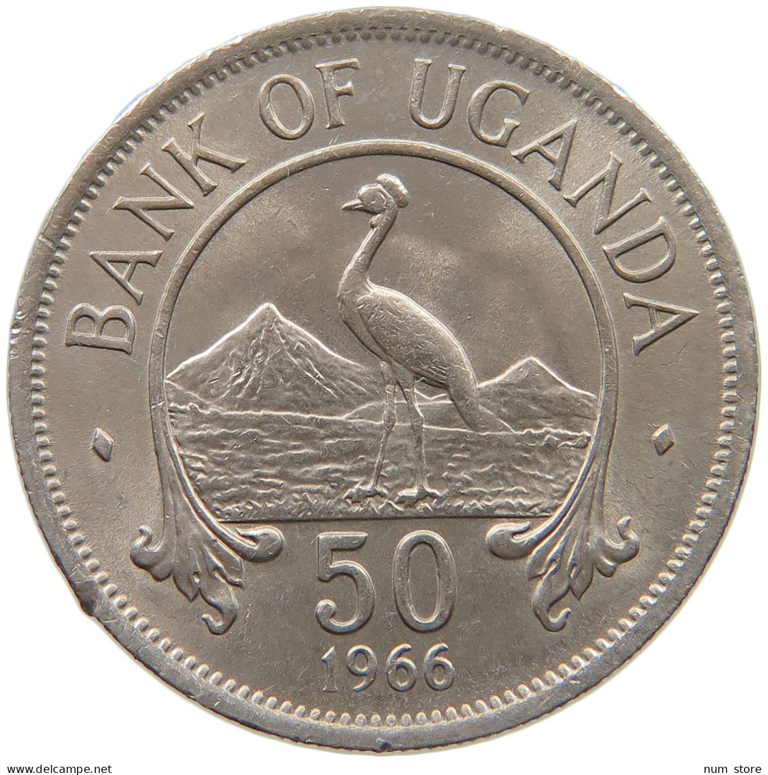 UGANDA 50 CENTS 1966  #s061 0413 - Uganda
