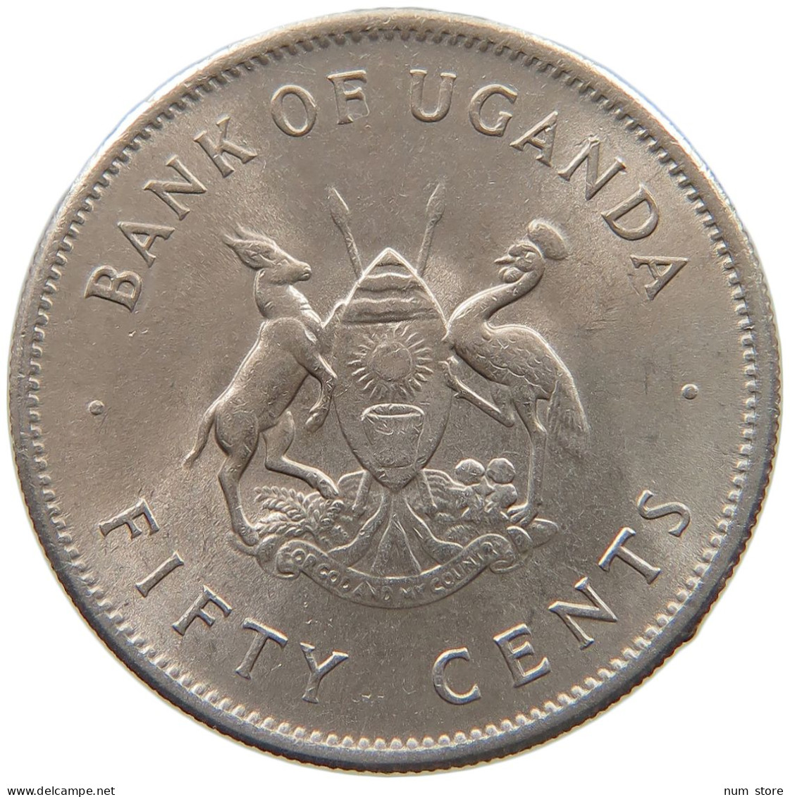 UGANDA 50 CENTS 1966  #s061 0413 - Oeganda