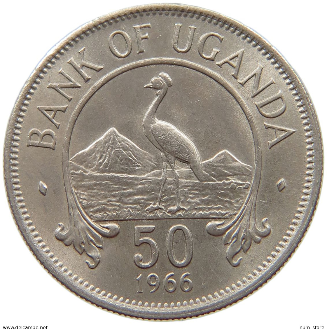 UGANDA 50 CENTS 1966  #s040 0233 - Uganda