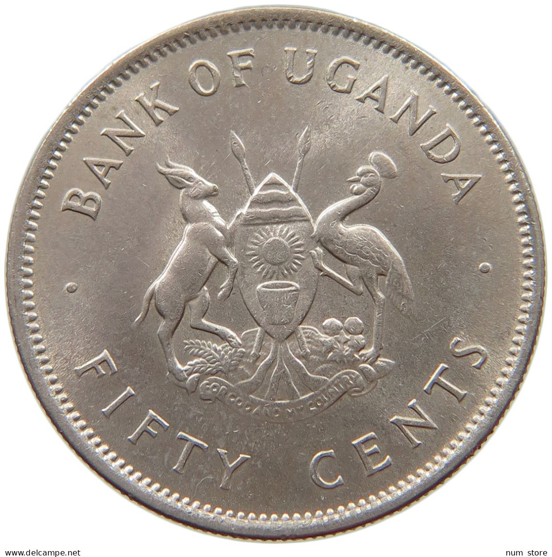 UGANDA 50 CENTS 1966  #s040 0233 - Ouganda