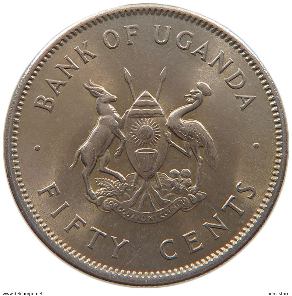 UGANDA 50 CENTS 1966  #a080 0217 - Uganda