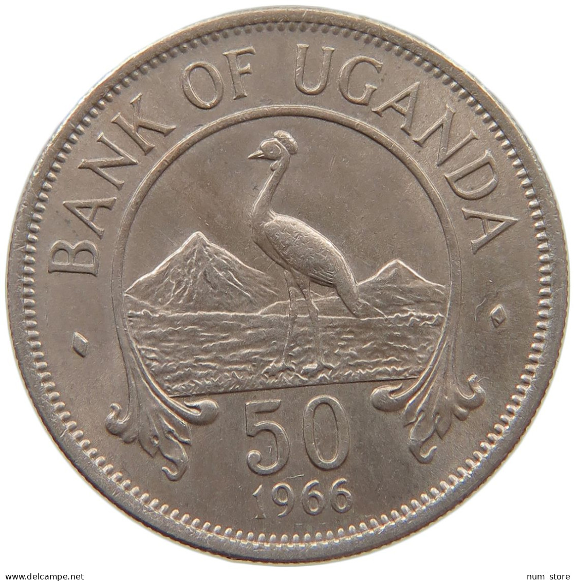 UGANDA 50 CENTS 1966  #c071 0171 - Uganda