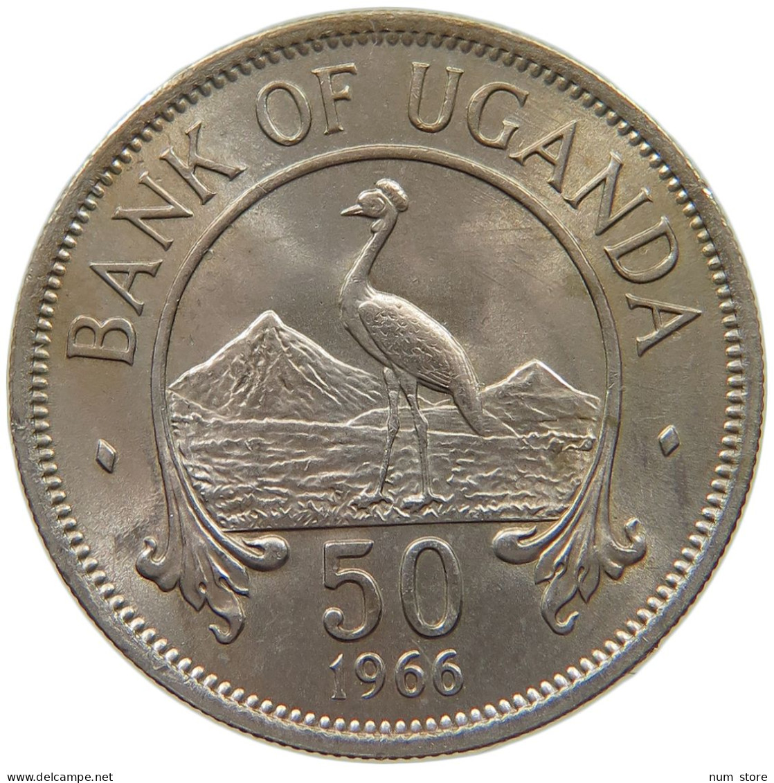 UGANDA 50 CENTS 1966  #c033 0467 - Oeganda