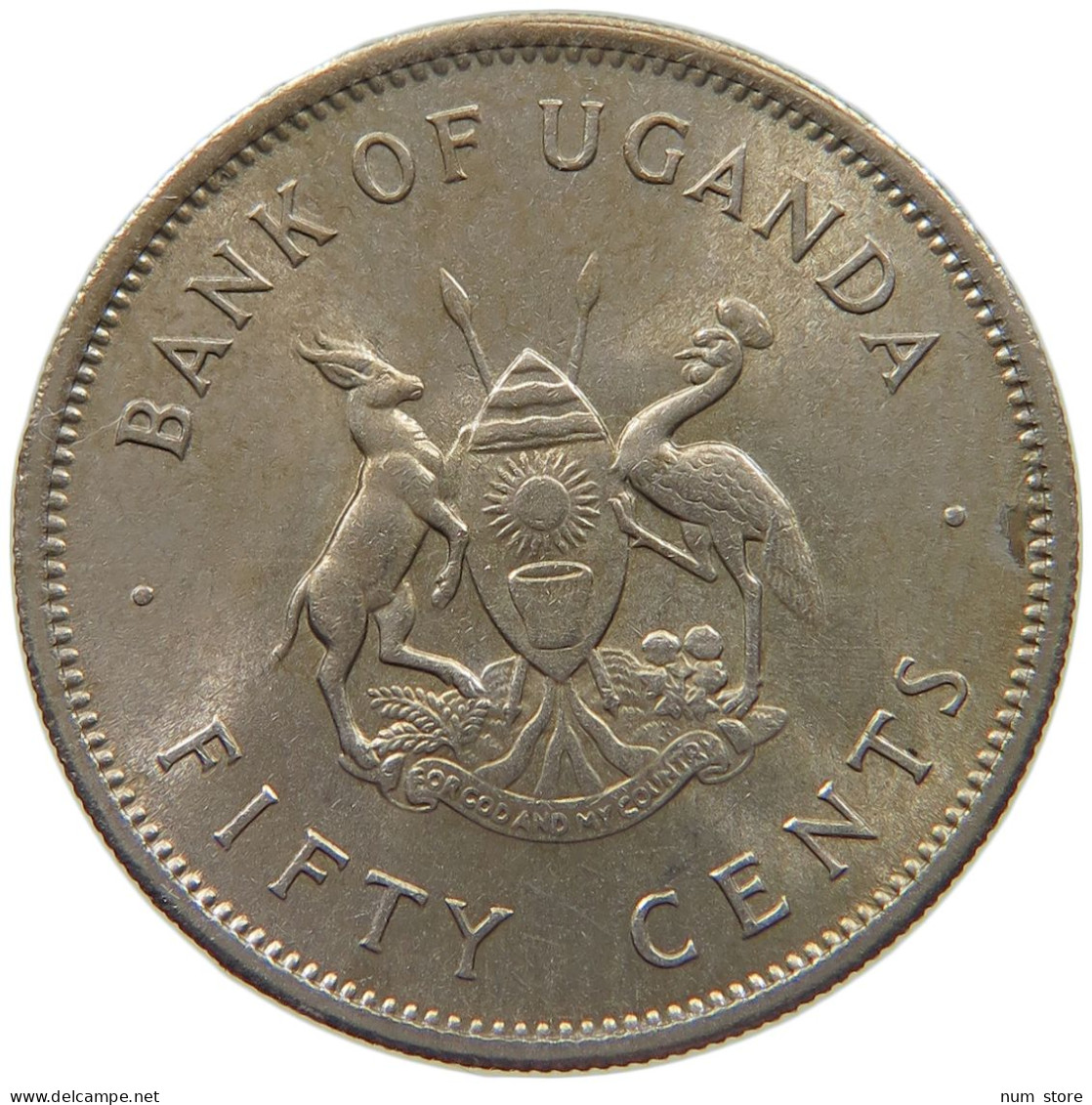 UGANDA 50 CENTS 1966  #c033 0467 - Oeganda