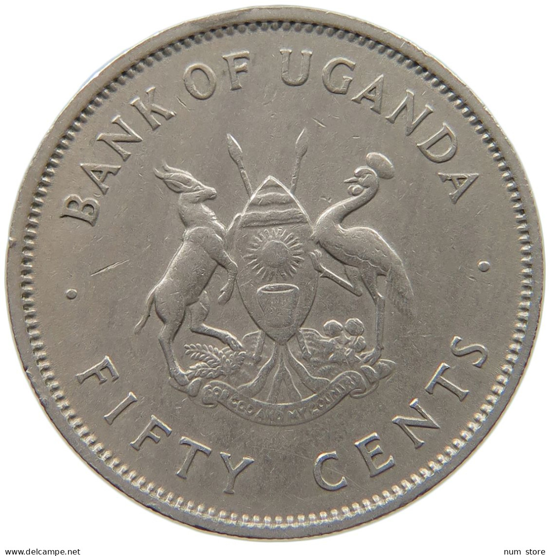 UGANDA 50 CENTS 1966  #c017 0433 - Uganda