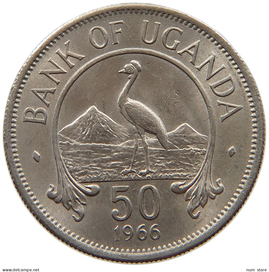 UGANDA 50 CENTS 1966  #a089 0757 - Uganda