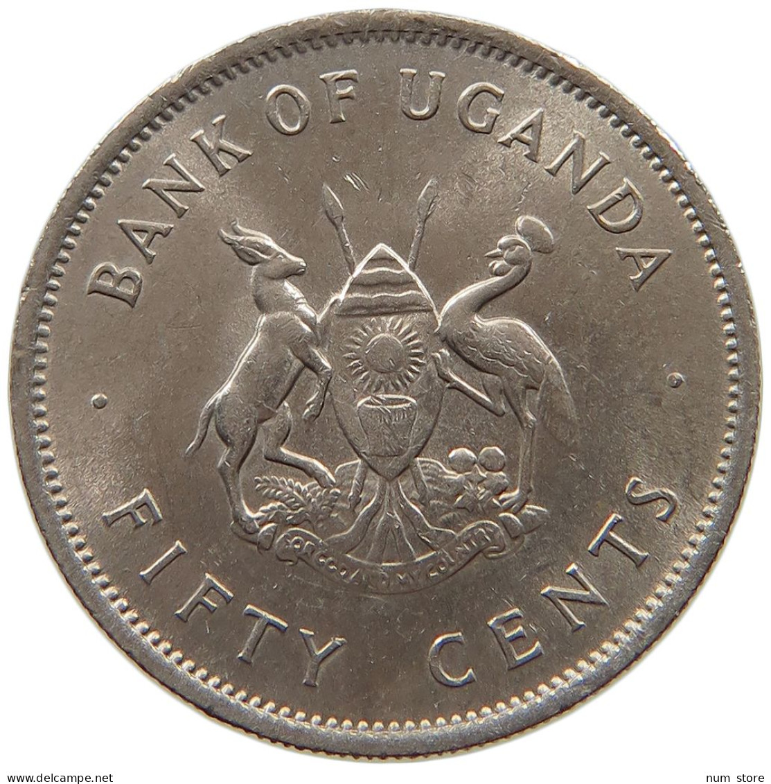 UGANDA 50 CENTS 1966  #a089 0757 - Oeganda