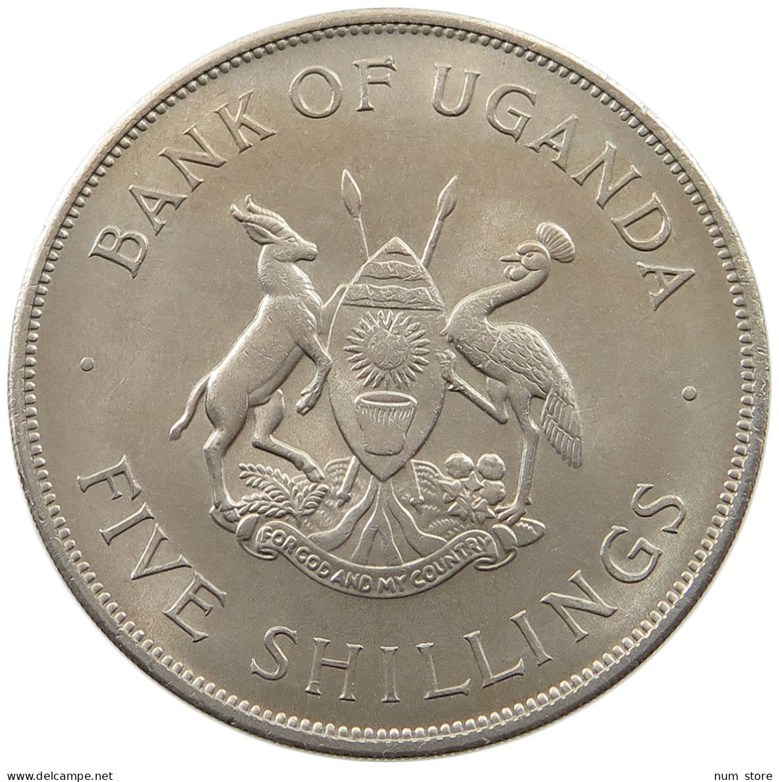 UGANDA 5 SHILLINGS 1968  #t064 0141 - Uganda