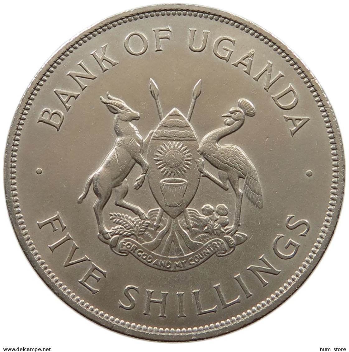 UGANDA 5 SHILLINGS 1968  #a097 0035 - Ouganda