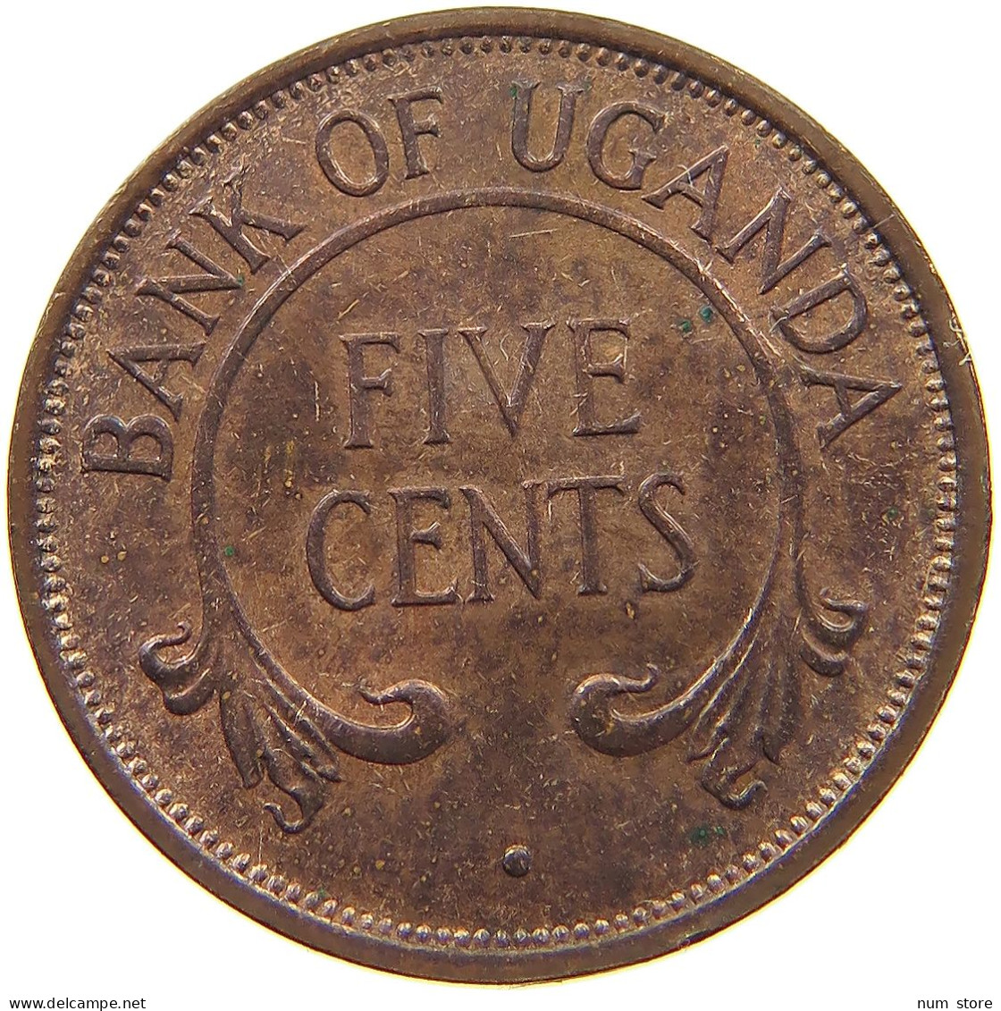 UGANDA 5 CENTS 1966  #s080 0141 - Oeganda