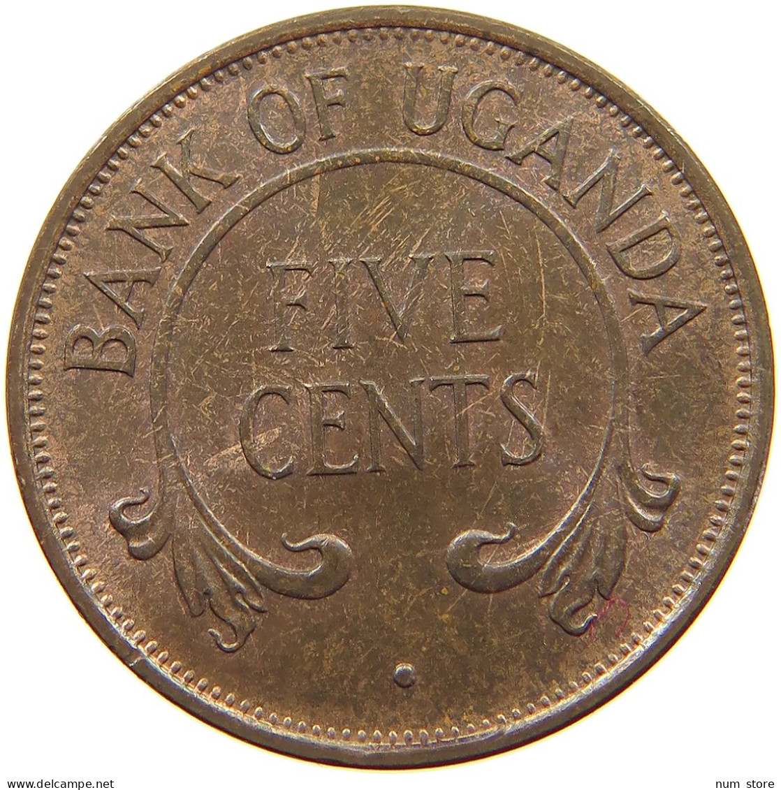 UGANDA 5 CENTS 1966  #s062 0275 - Ouganda