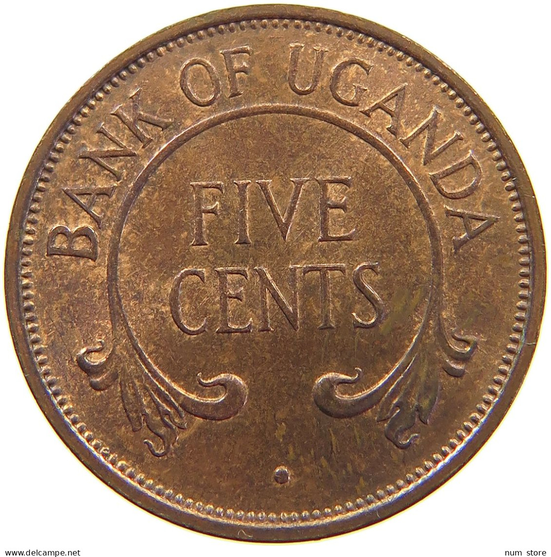 UGANDA 5 CENTS 1966  #s062 0263 - Oeganda