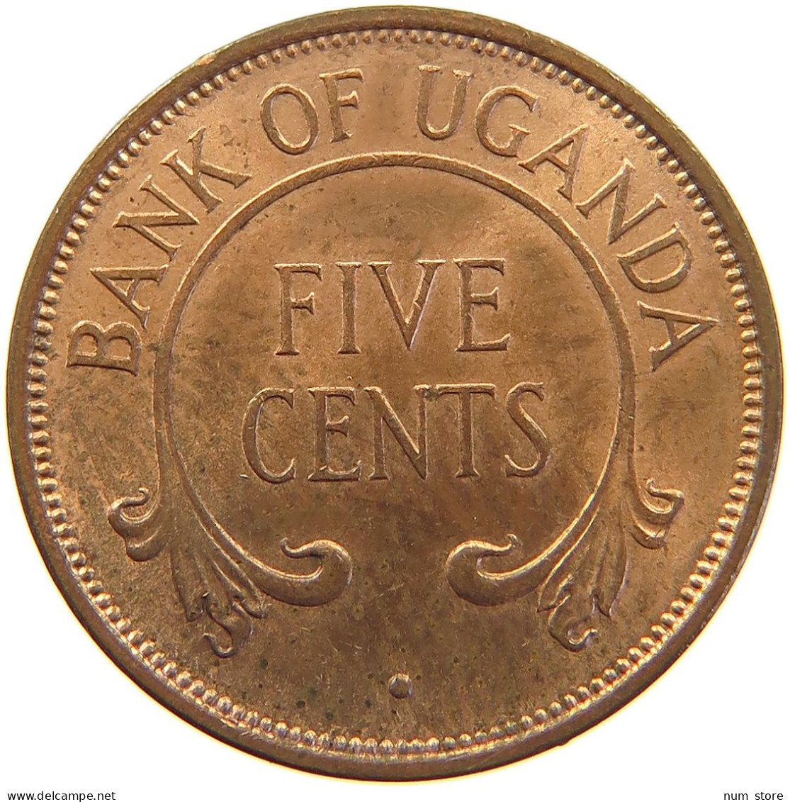 UGANDA 5 CENTS 1966  #s029 0219 - Oeganda